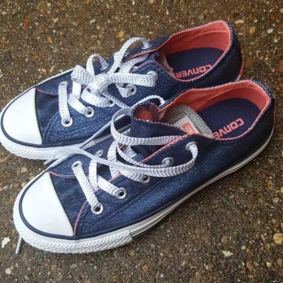 blue glitter converse shoes